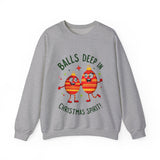 Balls Deep in Christmas Spirit Crewneck Sweatshirt