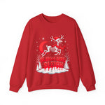Gothic Skeleton Reindeer Christmas Sweatshirt - Sleigh Girl Sleigh Holiday Sweater
