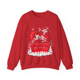 Gothic Skeleton Reindeer Christmas Sweatshirt - Sleigh Girl Sleigh Holiday Sweater