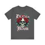 Gothic Floral Skull T-Shirt - Death in Bloom Tee