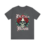 Gothic Floral Skull T-Shirt - Death in Bloom Tee
