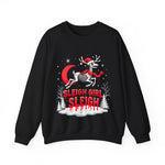 Gothic Skeleton Reindeer Christmas Sweatshirt - Sleigh Girl Sleigh Holiday Sweater