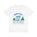 North Pole Bed & Breakfast Christmas Tee - Cozy Holiday T-Shirt
