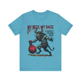 Sarcastic Krampus Christmas T-Shirt - "My Neck, My Back" Horror Graphic Tee