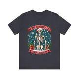 Funny Skeleton Christmas Tee, On The Naughty List & Loving It Christmas T-Shirt