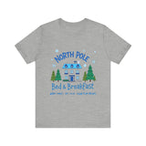 North Pole Bed & Breakfast Christmas Tee - Cozy Holiday T-Shirt