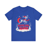 Gothic Skeleton Reindeer Christmas Tee - Sleigh Girl Sleigh Holiday Shirt