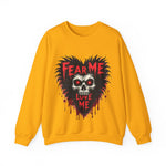Gothic Horror Sweatshirt - Fear Me, Love Me Graphic Crewneck