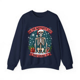 Funny Skeleton Christmas Sweater, On The Naughty List & Loving It Christmas Sweatshirt
