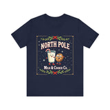 North Pole Milk & Cookie Co. Christmas T-Shirt - Festive Whimsical Tee