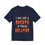 Fiery Statement Tee - "Breath of Fresh Hellf*re" Workout T-Shirt