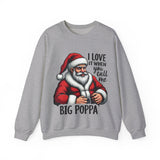 Funny Big Poppa Santa Sweatshirt, Sarcastic Christmas Sweater for Him
