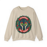 Experienced Ball Handler Funny Christmas Sweatshirt, Gothic Christmas Humor Sweater