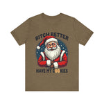 Santa Cookie Sarcastic Tee, Funny Santa T-Shirt, Funny Christmas Clothing