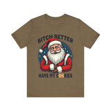 Santa Cookie Sarcastic Tee, Funny Santa T-Shirt, Funny Christmas Clothing