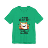 Funny Charred Marshmallow T-Shirt – Sarcastic Burnt Out Tee