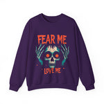 Spooky Skull Sweatshirt - Fear Me Love Me Crewneck