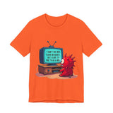 Sarcastic Monster Cartoon Tee: Funny "I Can't See Red Flags..." Monster T-Shirt
