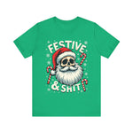 Festive & Sh*t Skull Santa Christmas Tee