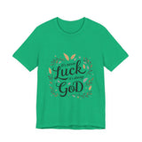 Inspirational "It's Never Luck, It's Always God" Tee - Faith-Based Christian Apparel