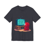 Sarcastic Monster Cartoon Tee: Funny "I Can't See Red Flags..." Monster T-Shirt