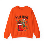 Funny Skeleton Christmas Sweater, Sarcastic "Well Hung" Christmas Sweatshirt