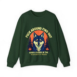 Sarcastic FAFO Wolf Sweatshirt, Funny FAFO Statement Sweater