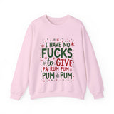 Funny Christmas Sweatshirt: "I Have No F*cks to Give" Holiday Sweater