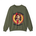 All Sugar No Daddy Sweatshirt: Retro Pin-Up Girl Crewneck