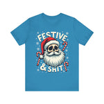 Festive & Sh*t Skull Santa Christmas Tee