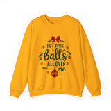 Sarcastic Christmas Balls Sweatshirt, Funny Coquette Holiday Sweater