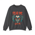 Spooky Skull Sweatshirt - Fear Me Love Me Crewneck