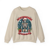 Funny Skeleton Christmas Sweater, On The Naughty List & Loving It Christmas Sweatshirt