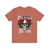 Gothic Floral Skull T-Shirt - Death in Bloom Tee