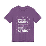 Inspirational Cosmic Graphic Tee, Motivational Bright Stars T-Shirt