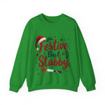 Festive But Stabby Funny Sweatshirt - Sarcastic Holiday Sweater