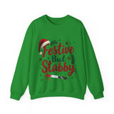 Festive But Stabby Funny Sweatshirt - Sarcastic Holiday Sweater