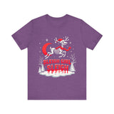 Gothic Skeleton Reindeer Christmas Tee - Sleigh Girl Sleigh Holiday Shirt