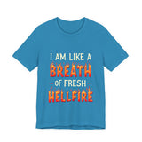 Fiery Statement Tee - "Breath of Fresh Hellf*re" Workout T-Shirt