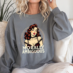 Morally Ambiguous Vintage Pinup Crewneck Sweatshirt