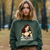 Morally Ambiguous Vintage Pinup Crewneck Sweatshirt