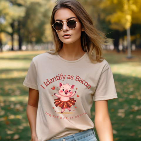 Funny Bacon Pig Graphic T-Shirt