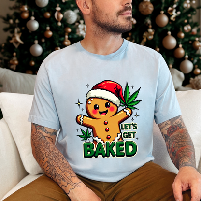 Let's Get Baked Holiday Gingerbread Man Tee