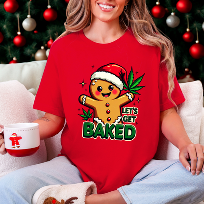 Let's Get Baked Holiday Gingerbread Man Tee