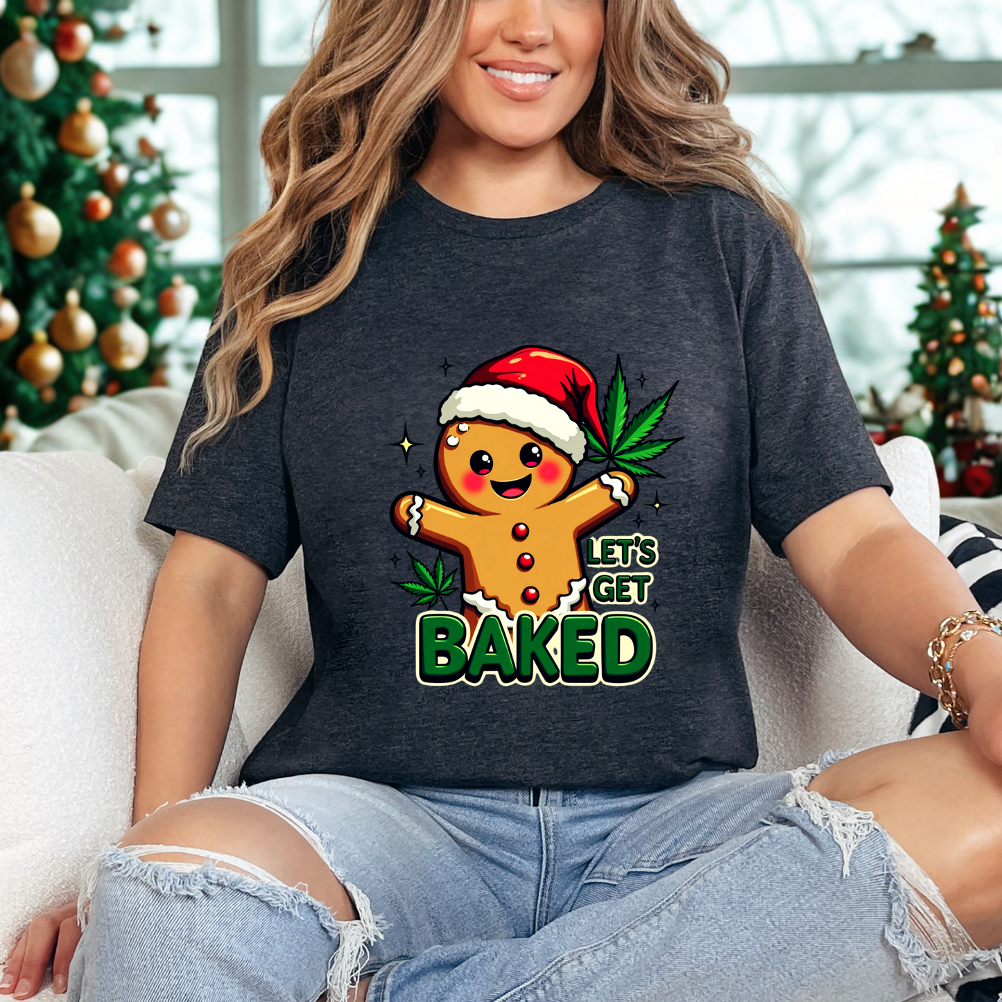 Let's Get Baked Holiday Gingerbread Man Tee