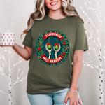 Experienced Ball Handler Funny Christmas T-Shirt: Gothic Christmas Humor Tee
