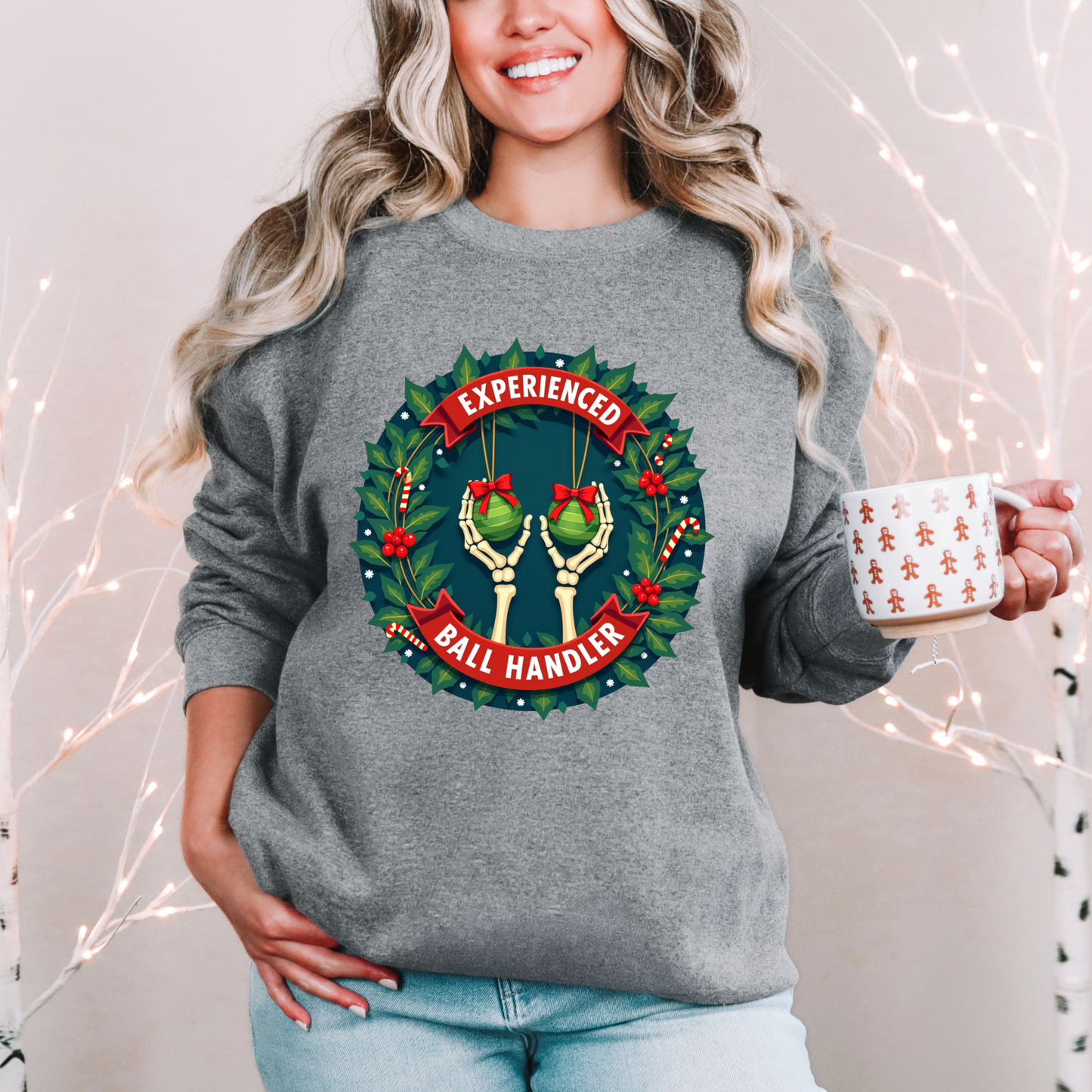 Funny "Experienced Ball Handler" Christmas Sweatshirt