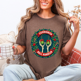 Experienced Ball Handler Funny Christmas T-Shirt: Gothic Christmas Humor Tee