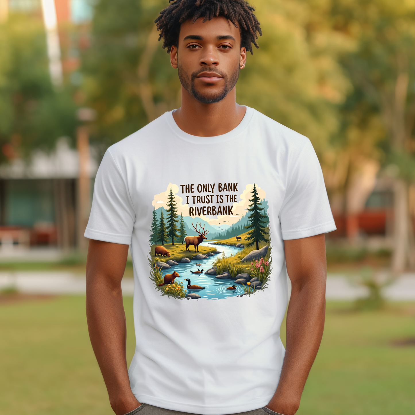 Sarcastic "The Only Bank I Trust is the Riverbank" T-Shirt