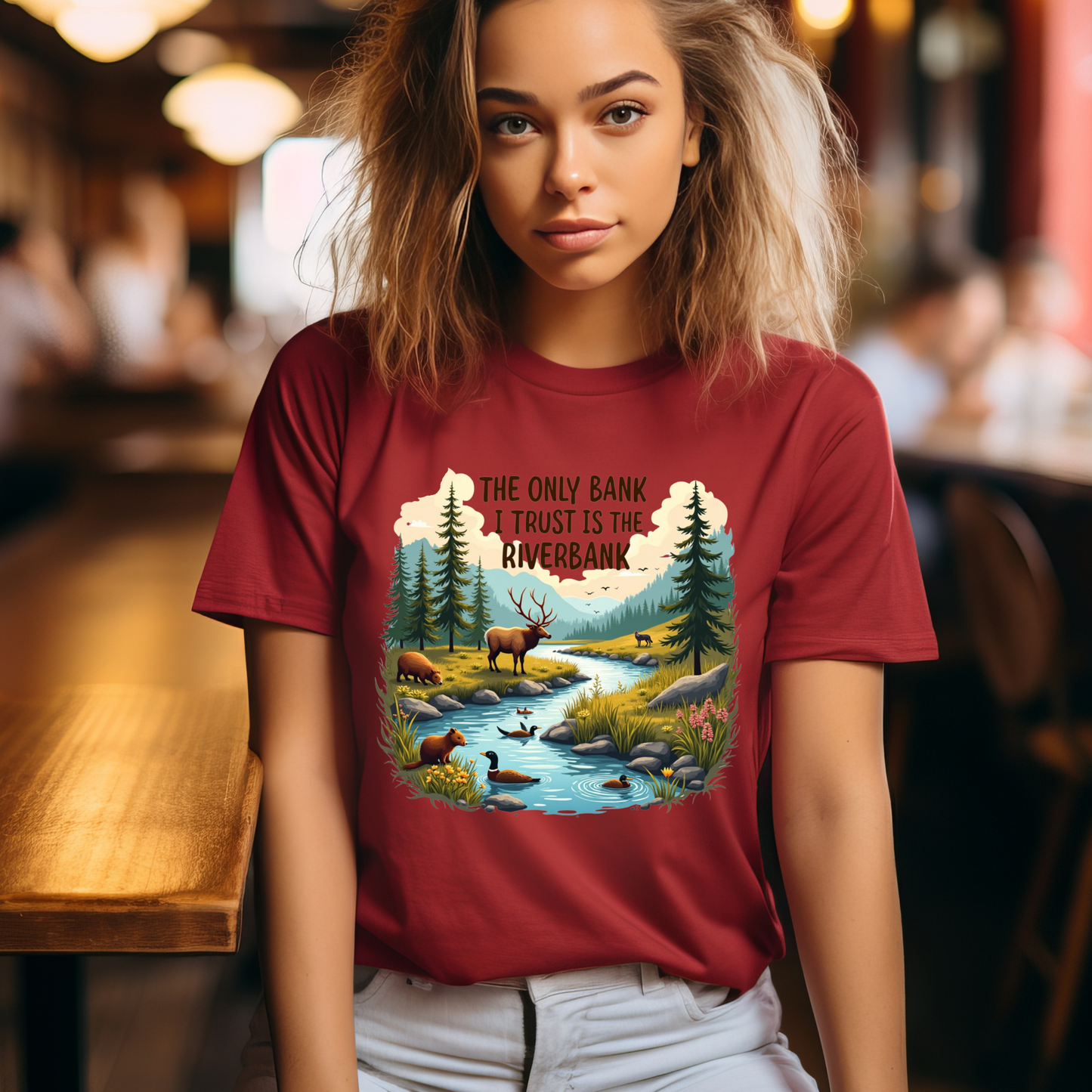 Sarcastic "The Only Bank I Trust is the Riverbank" T-Shirt